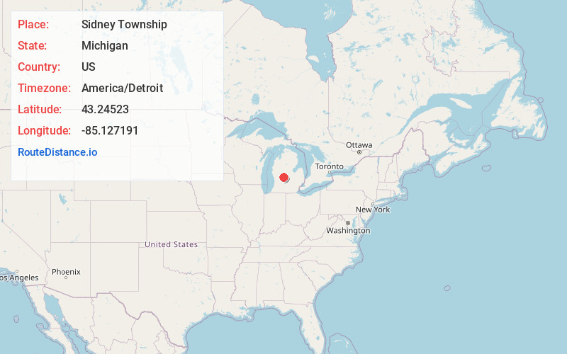 Map of Sidney Township