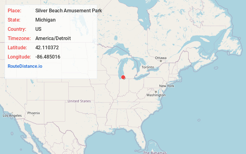 Map of Silver Beach Amusement Park