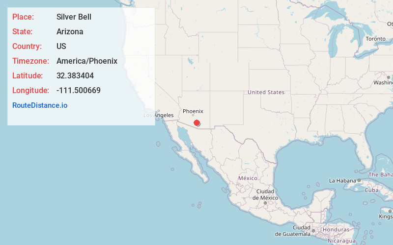 Map of Silver Bell