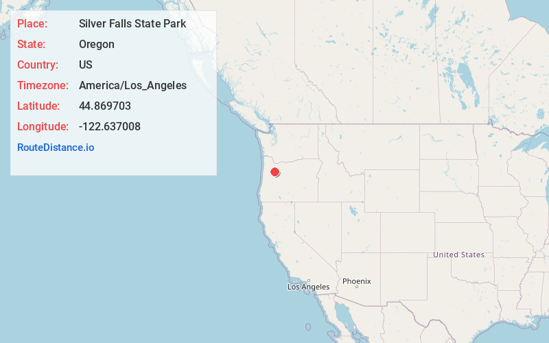 Map of Silver Falls State Park