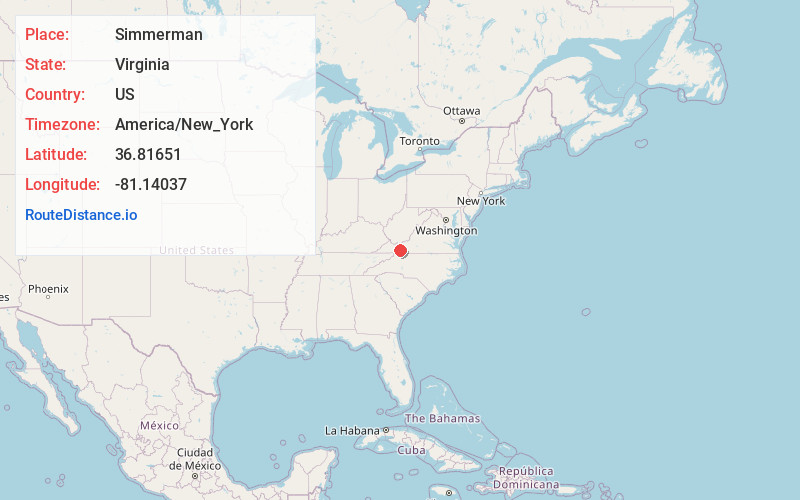 Map of Simmerman