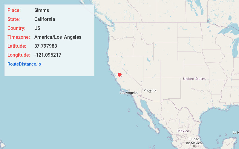 Map of Simms