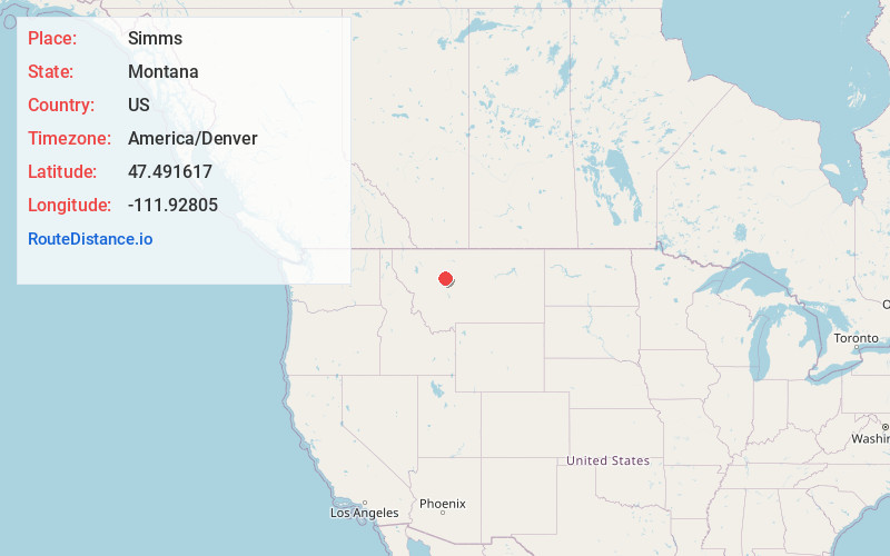 Map of Simms