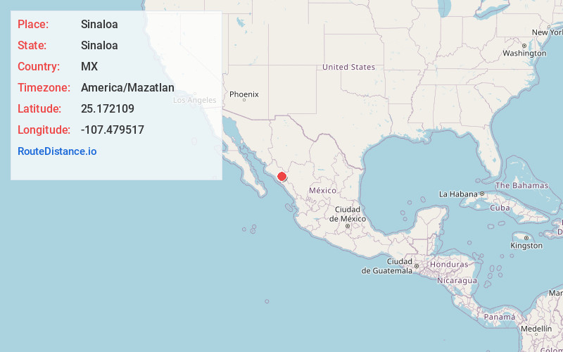 Map of Sinaloa