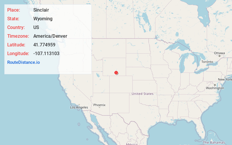 Map of Sinclair