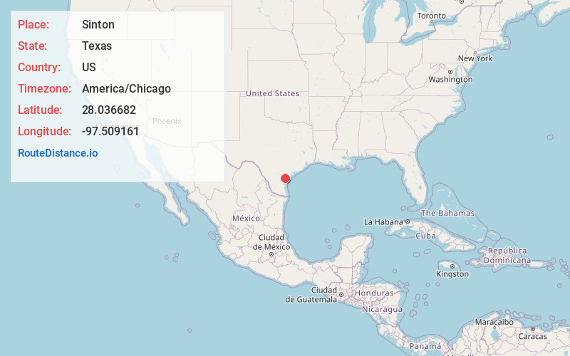 Map of Sinton