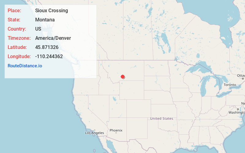 Map of Sioux Crossing