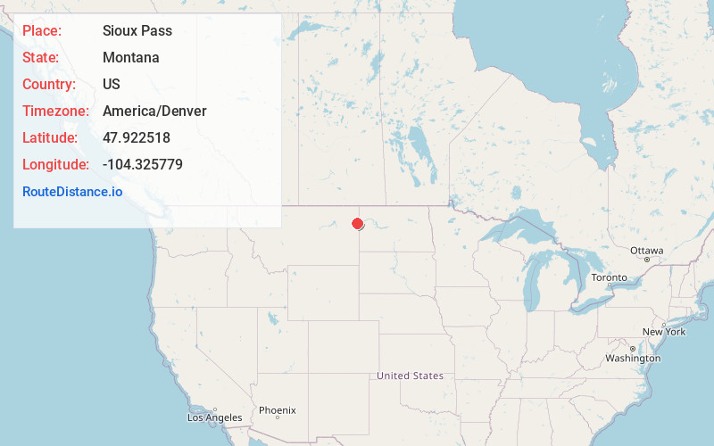 Map of Sioux Pass