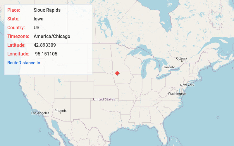 Map of Sioux Rapids