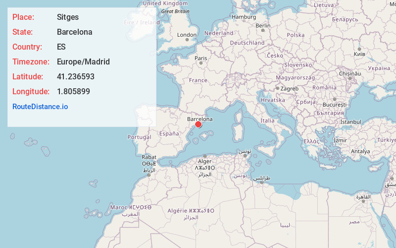 Map of Sitges