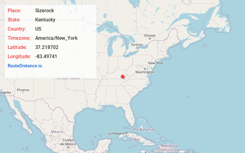 Map of Sizerock