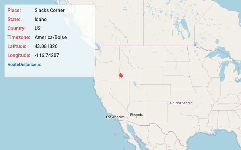 Map of Slacks Corner