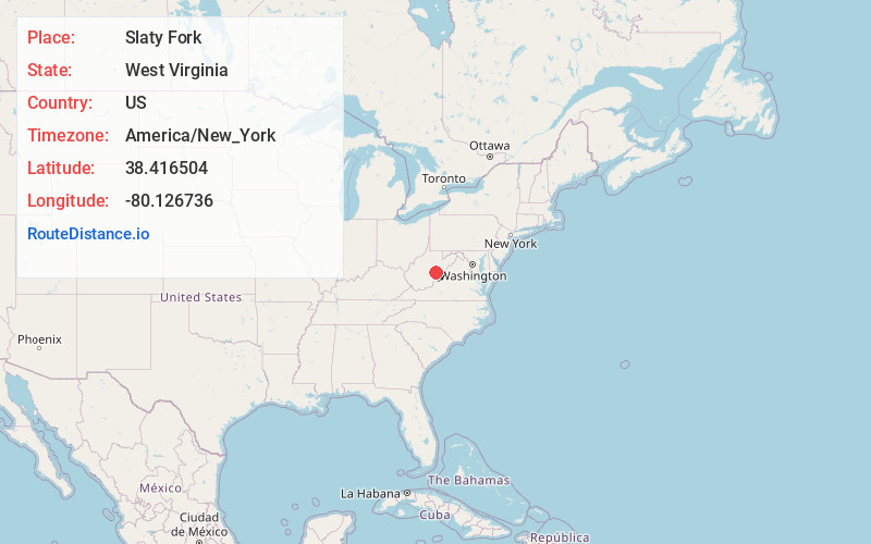 Map of Slaty Fork