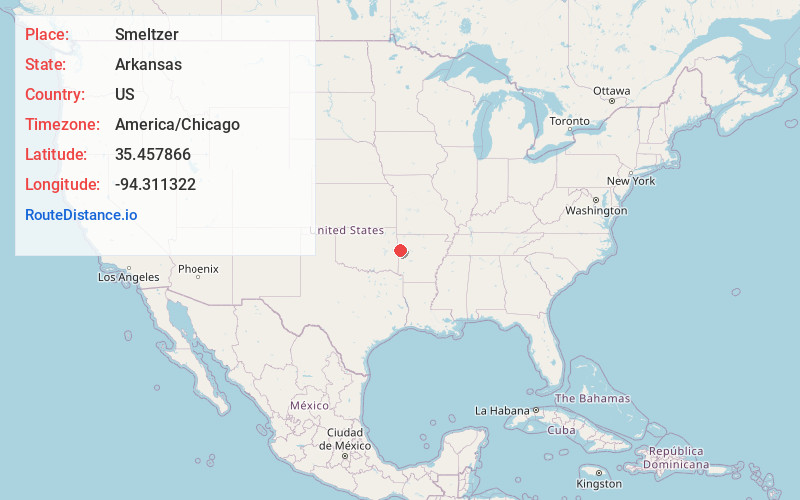 Map of Smeltzer