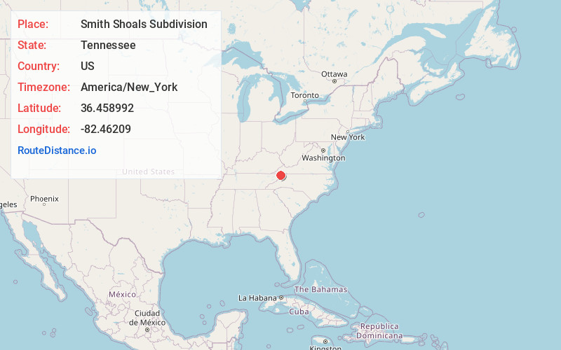 Map of Smith Shoals Subdivision