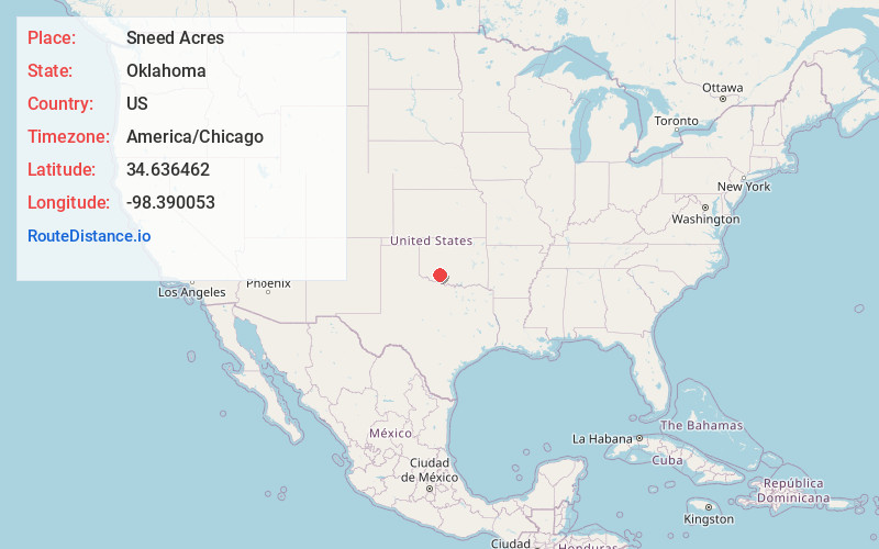 Map of Sneed Acres