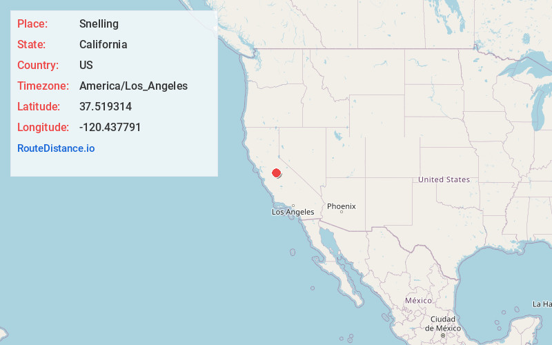 Map of Snelling