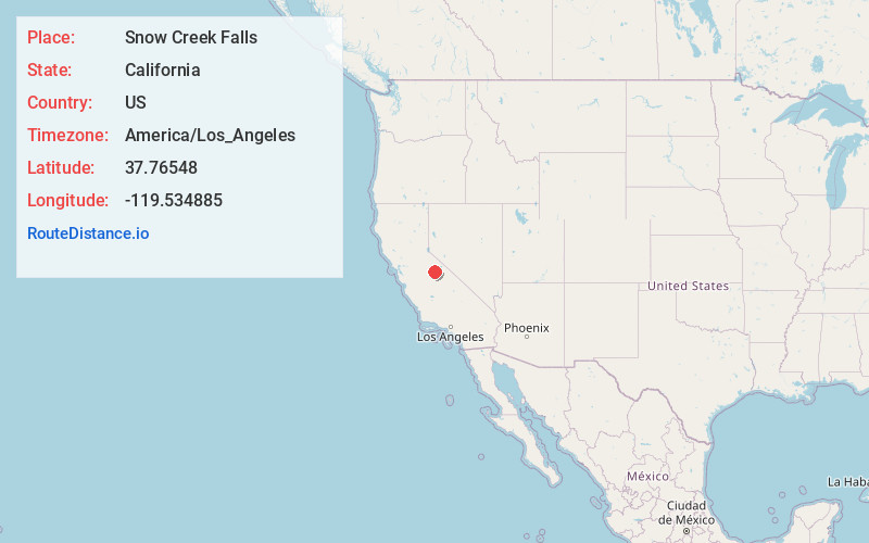 Map of Snow Creek Falls