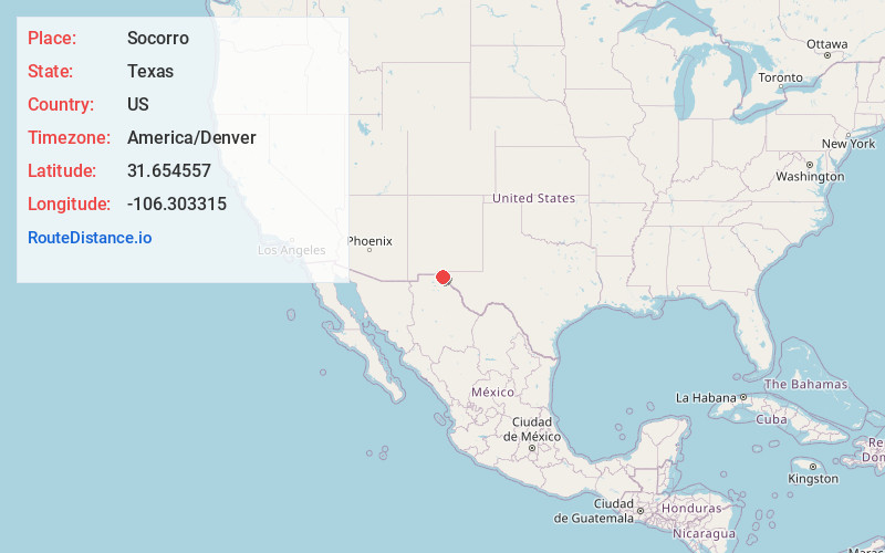 Map of Socorro