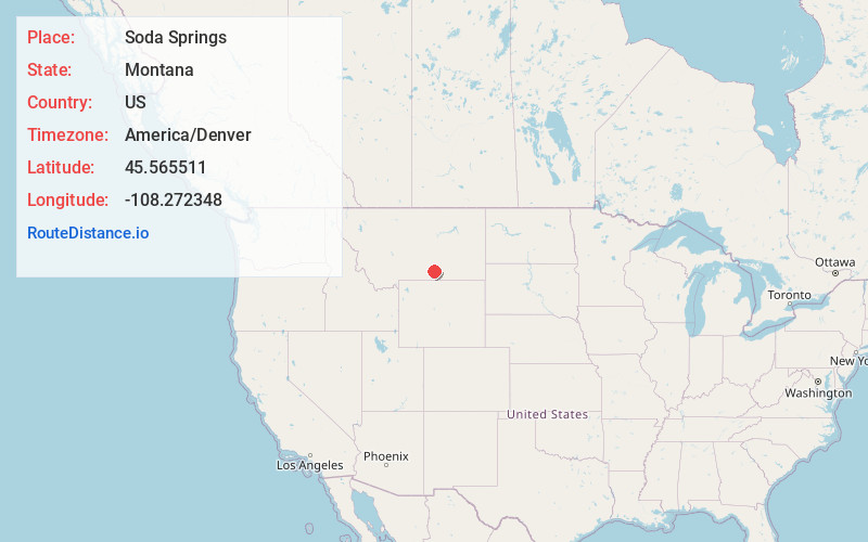 Map of Soda Springs
