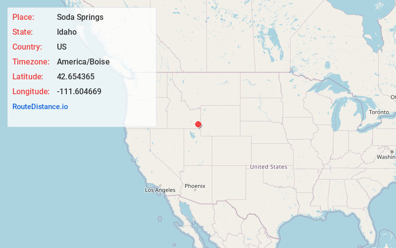 Map of Soda Springs