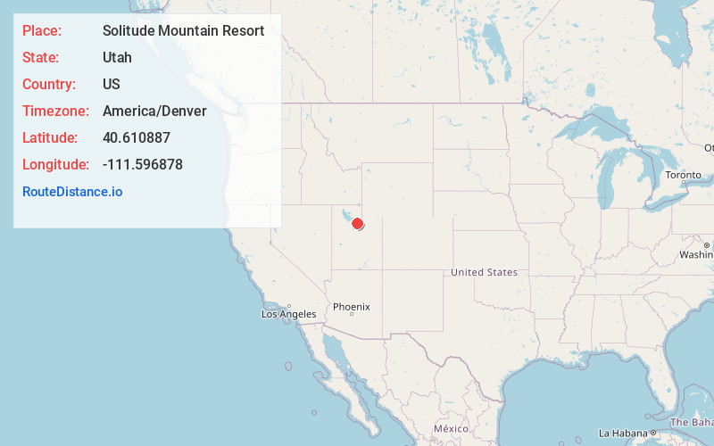 Map of Solitude Mountain Resort