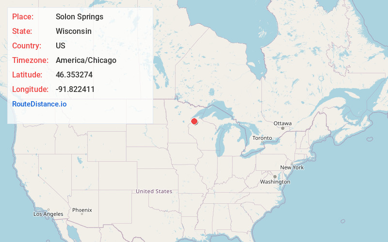Map of Solon Springs