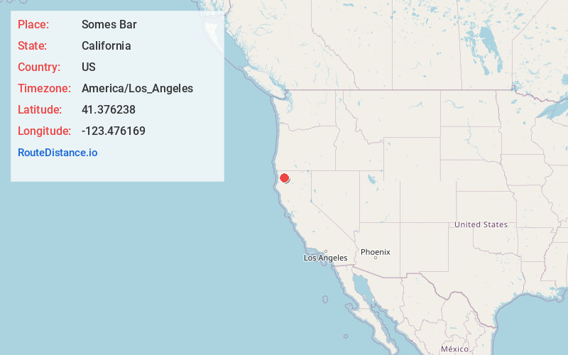 Map of Somes Bar