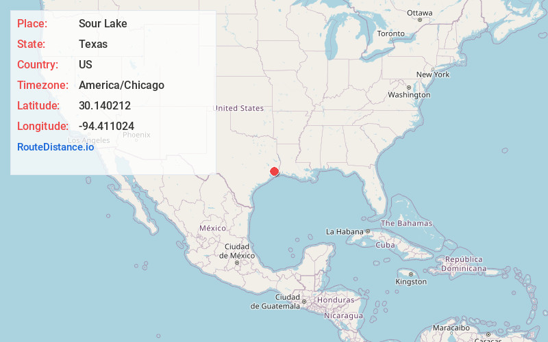 Map of Sour Lake