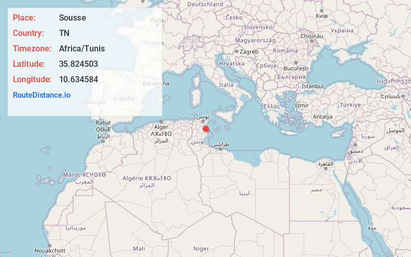 Map of Sousse