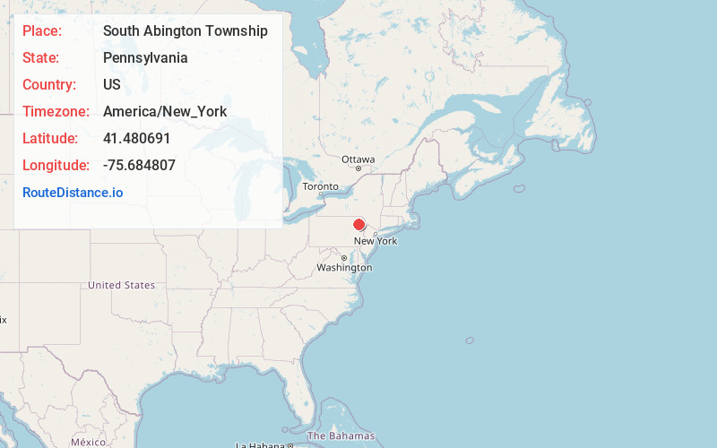 Map of South Abington Township