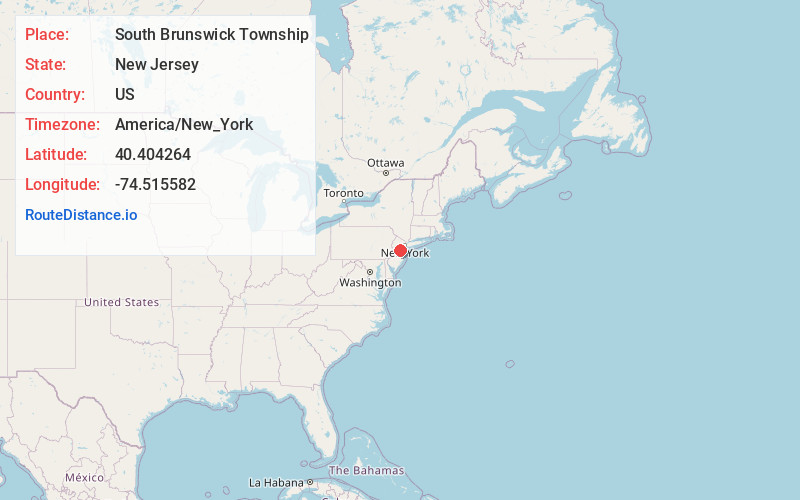 Map of South Brunswick Township