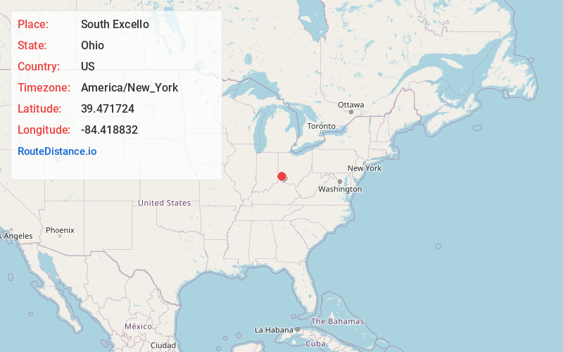 Map of South Excello