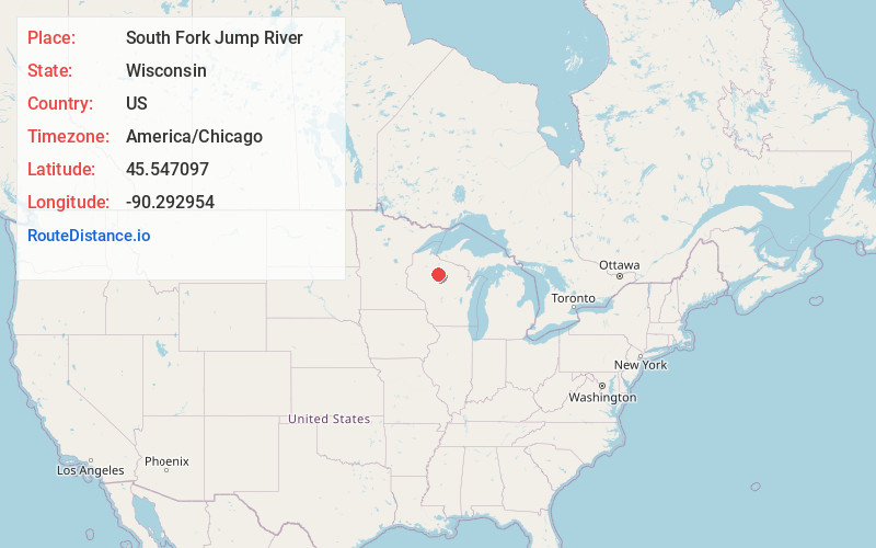 Map of South Fork Jump River
