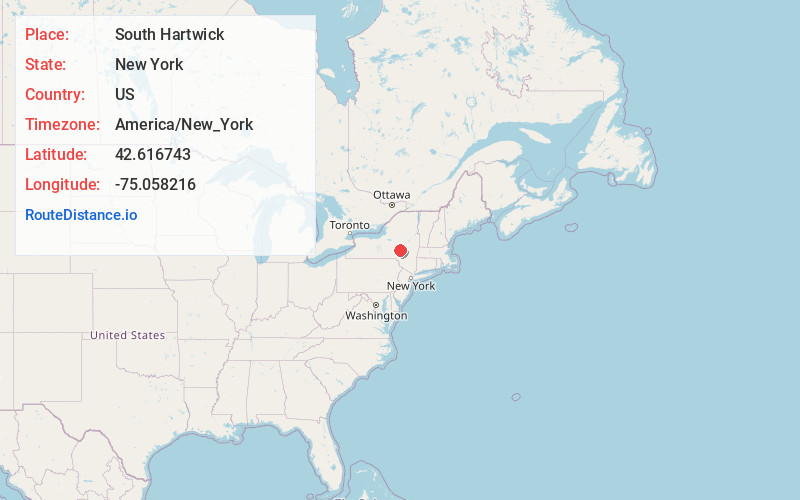 Map of South Hartwick