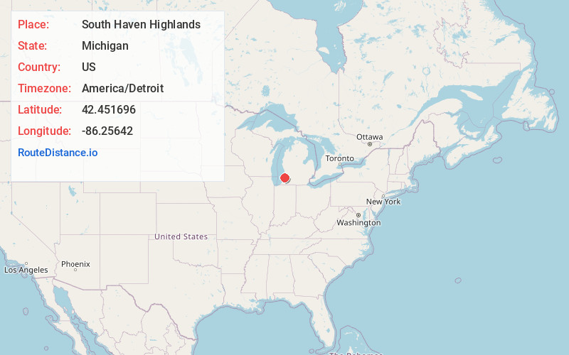 Map of South Haven Highlands