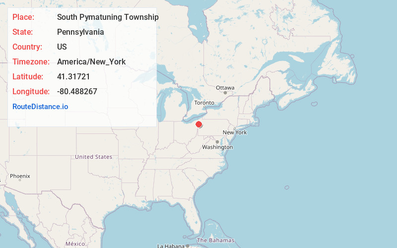 Map of South Pymatuning Township