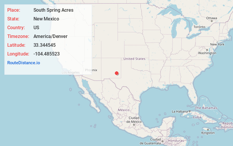 Map of South Spring Acres