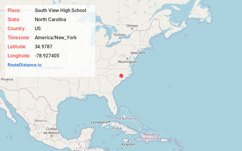 Map of South View High School
