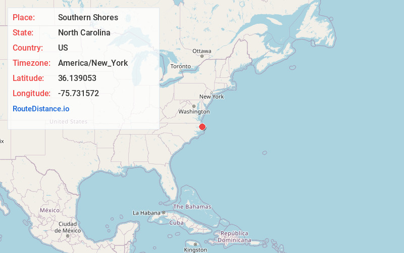 Map of Southern Shores