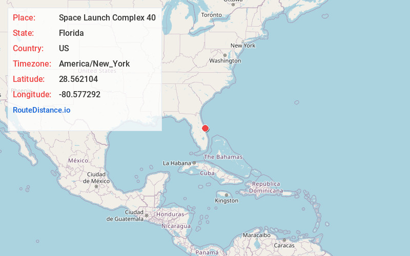 Map of Space Launch Complex 40