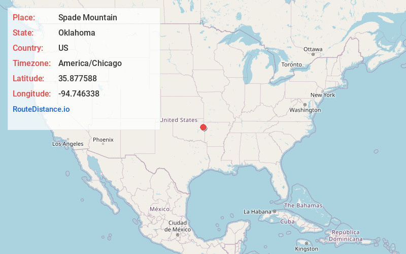 Map of Spade Mountain