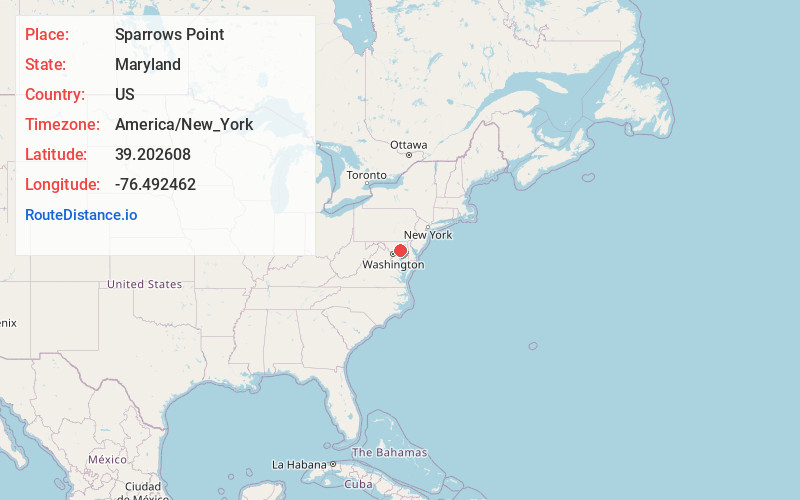 Map of Sparrows Point