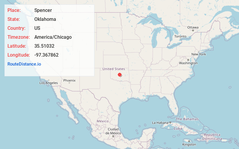 Map of Spencer