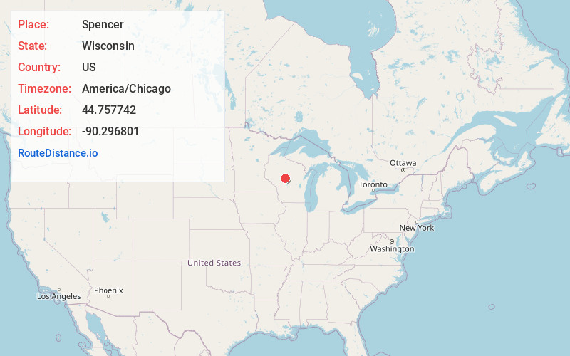 Map of Spencer