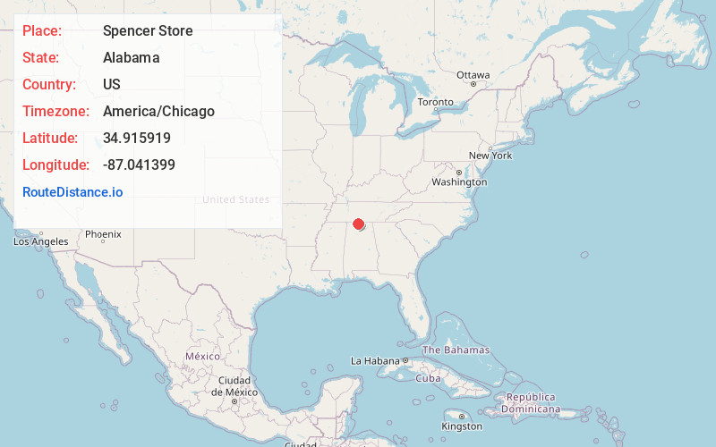 Map of Spencer Store