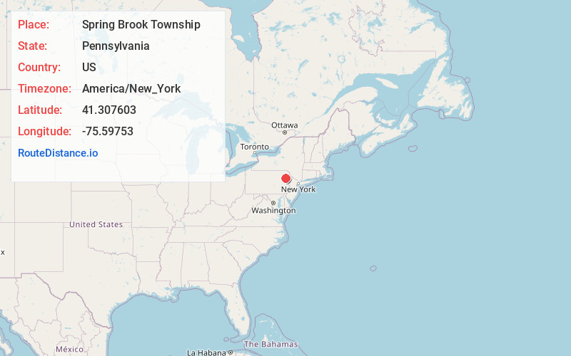 Map of Spring Brook Township