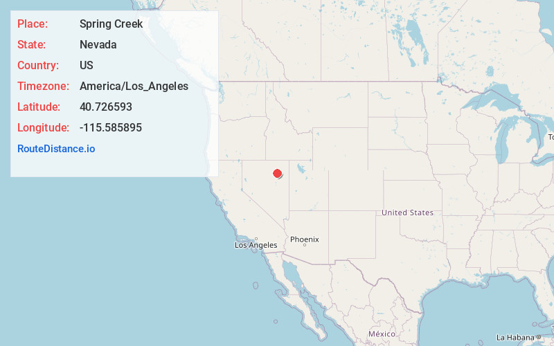 Map of Spring Creek
