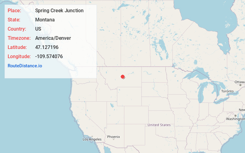 Map of Spring Creek Junction
