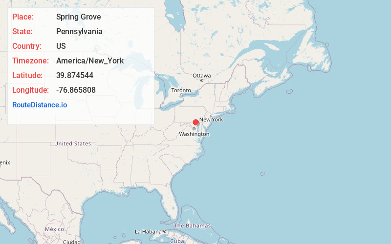 Map of Spring Grove